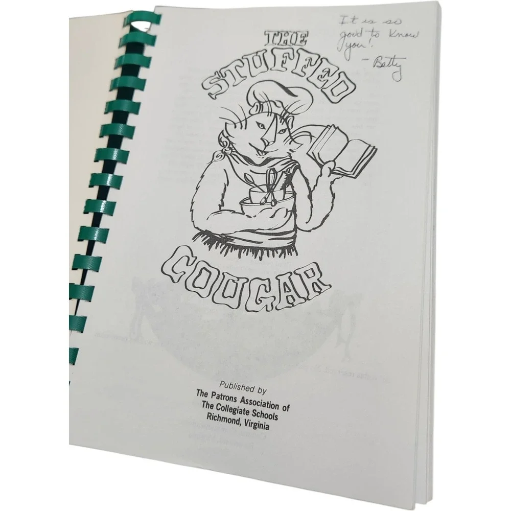 The Stuffed Cougar Cookbook Collegiate Schools Richmond VA 1998 10th Printing